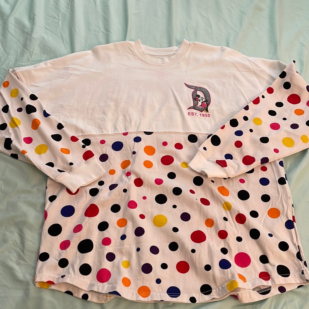 Disney Parks Disneyland Minnie Mouse Polka Rock The Dots Spirit Jersey Adult M
